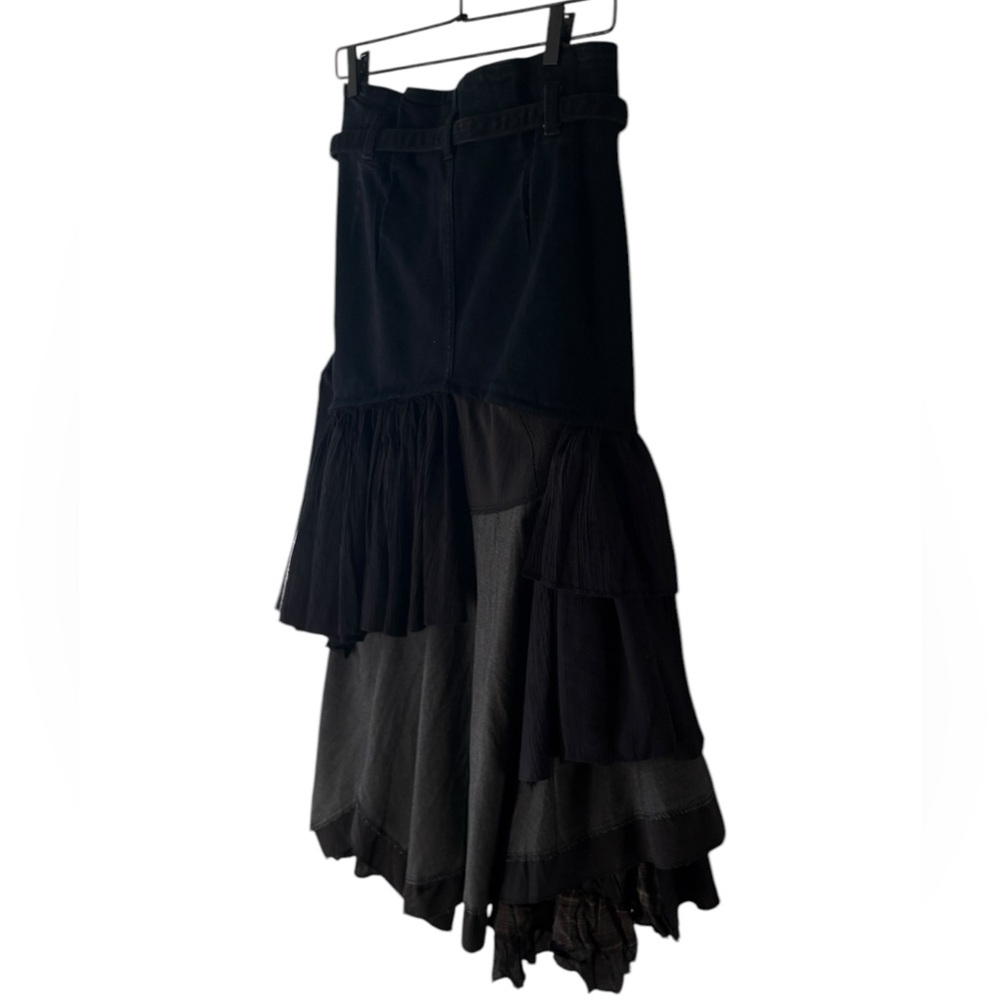 Asymmetrical ruffled teired skirt - Picture 3 of 16